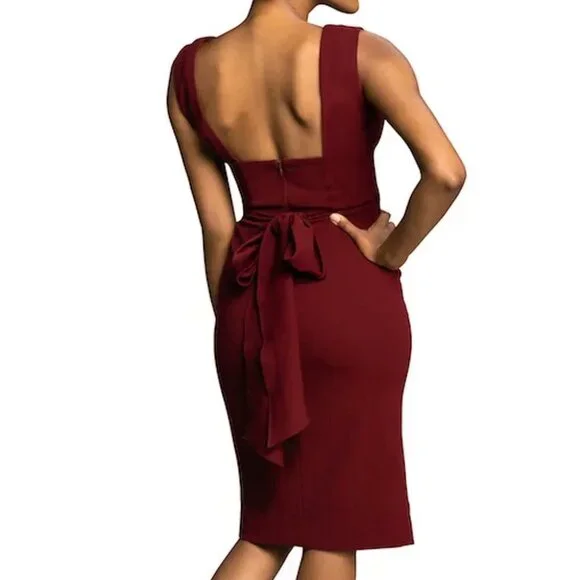 dress the population burgundy Dress The Population Bailey Burgundy Dress